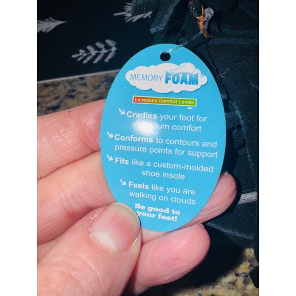 NWT Three Layer Suede Fringe Black Makalu Moccasin Indian Boots Comfort Women 7 - Picture 11 of 13